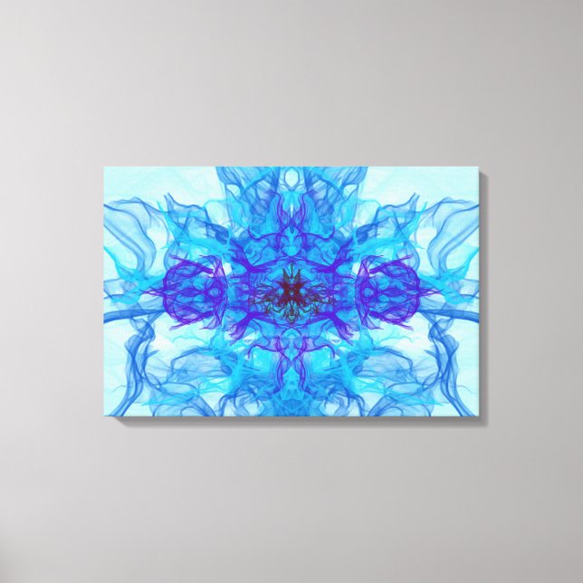BLUE SMOKE - Fractal Art - Canvas Print (Front)