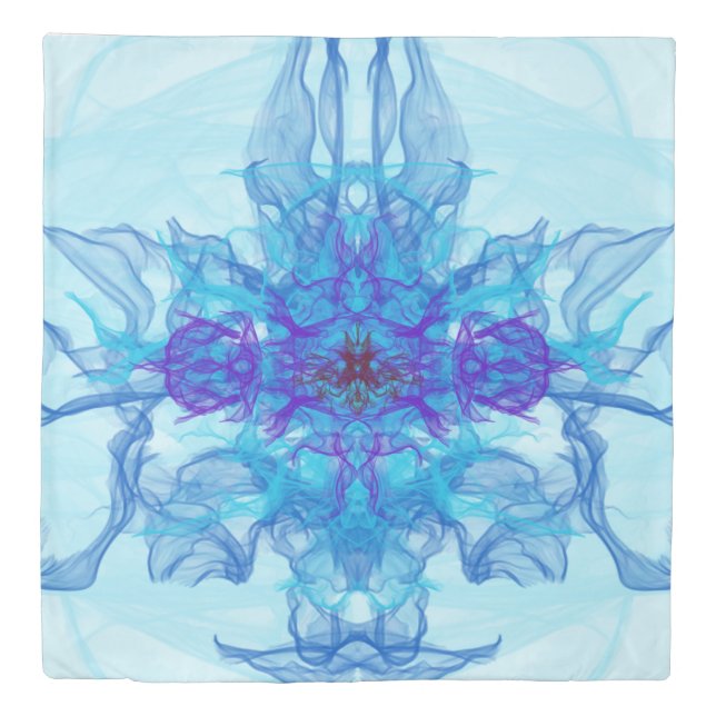 BLUE SMOKE - Fractal Art - Duvet Cover (Front)