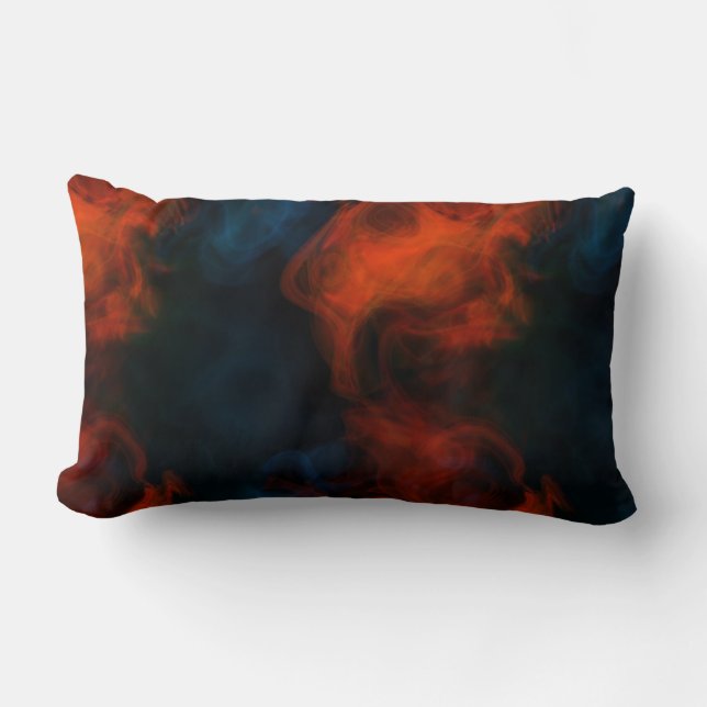 Blue Smoke   Lumbar Pillow (Front)