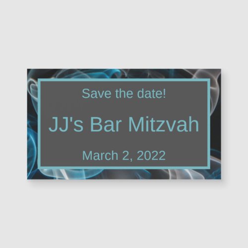 Blue Smoke Save the Date Magnet