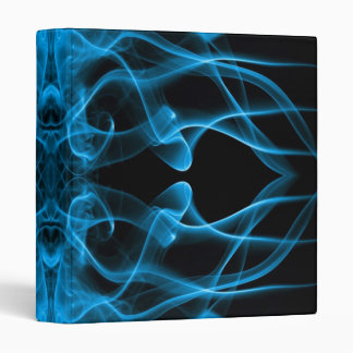 Blue Smoke Symmetrical Minimalist Black 3 Ring Binder