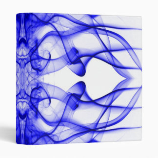 Blue Smoke Symmetrical Minimalist White 3 Ring Binder