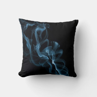Blue Smoke Throw Pillow