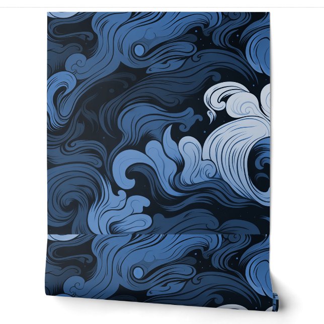 BLUE SMOKE WALLPAPER  (Unrolling)