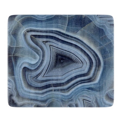 Blue Smoky Agate Geode Cutting Board