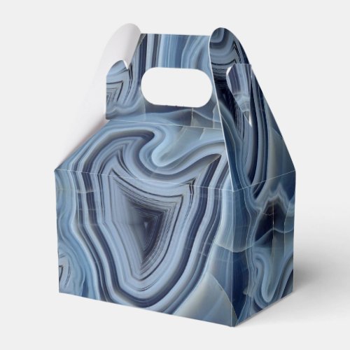 Blue Smoky Agate Geode Favor Boxes