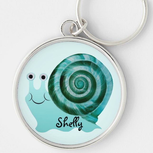 Blue Snail Keychain (Front)