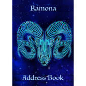 Blue Snail Taurus Zodiac Telephone Address Book (Front)