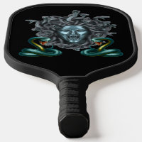 Blue Snake Medusa Gorgon Pickleball Paddle