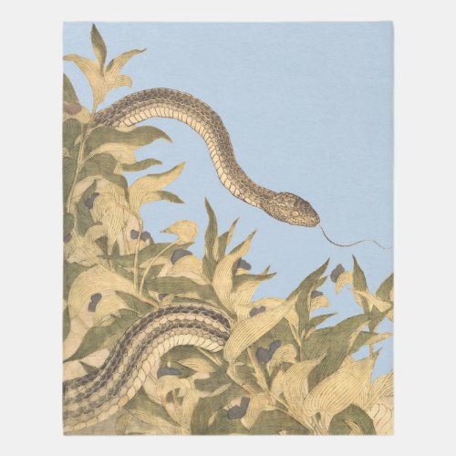 Blue Snake Rug _ Vintage Snake Area Rug Carpet