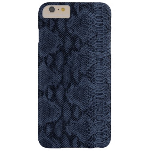 Blue Snake Skin Leather Barely There iPhone 6 Plus Case