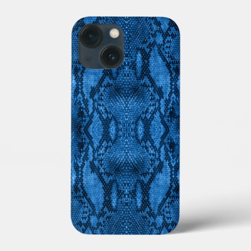 Blue Snake Skin Print  iPhone 13 Mini Case