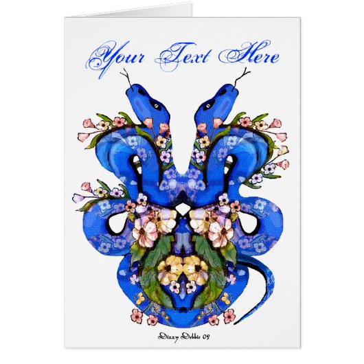 Blue Snake Tattoo Card (Front)