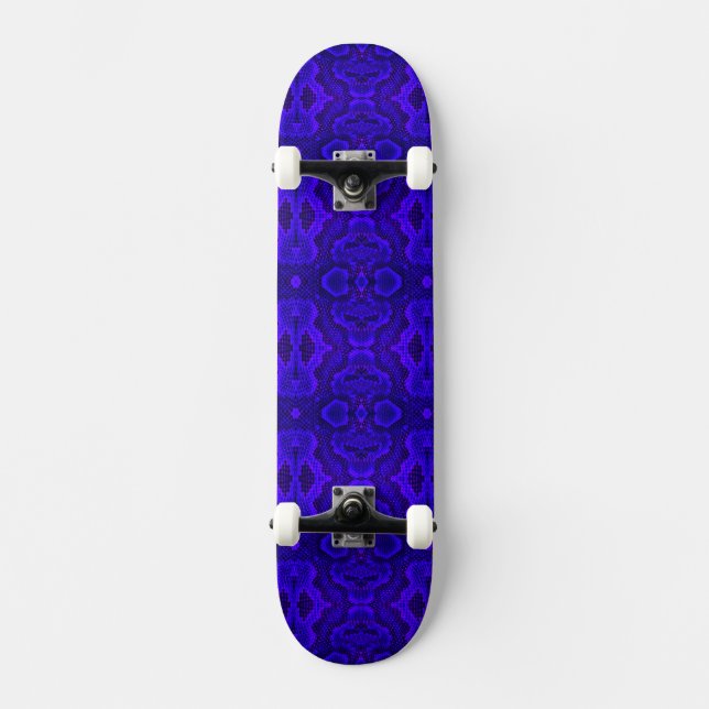 Blue Snake Texture SkateBoard Deck (Front)