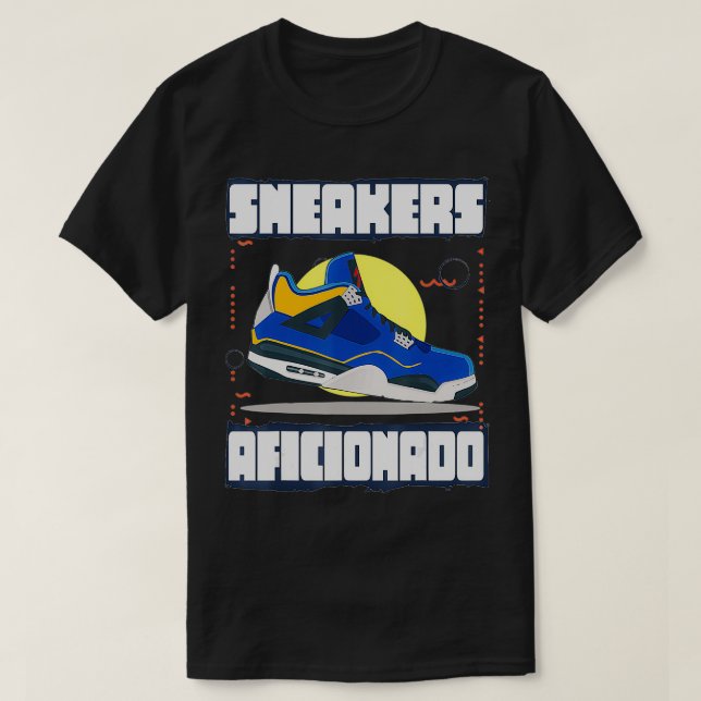 Blue Sneakers Aficionado  T-Shirt (Design Front)
