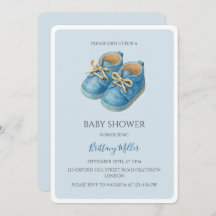 Blue Sneakers Baby Shower Sports