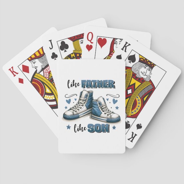 Blue Sneakers Like Father, Like Son Poker Cards (Back)