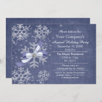 blue snow Corporate holiday party Invitation