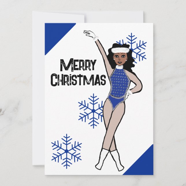 Blue Snow Dancer Holiday Card B (Front)
