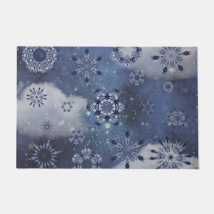 Blue Snow Doormat