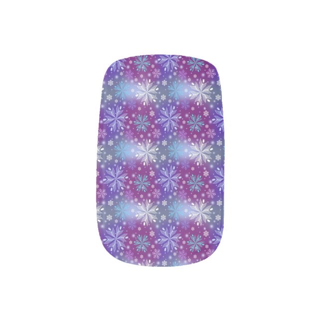 blue snow minx nail art (Left Thumb)