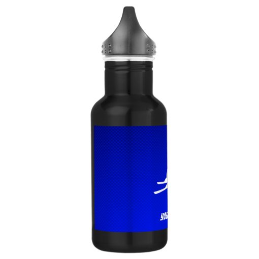 Blue Snow Skiing Water Bottle Zazzle