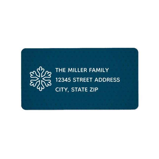 Blue Snowflake - Address Label (Front)
