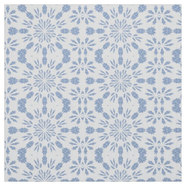 Blue Snowflake B Fabric (Swatch)