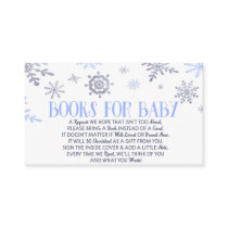 Blue Snowflake Baby Shower Books For Baby Card
