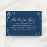 Blue Snowflake Baby Shower Books for Baby Enclosure Card<br><div class="desc">Invite friends and family to bring a book for baby with this elegant snowflake themed baby shower enclosure card.</div>