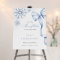 Blue Snowflake Baby Shower Invitation Welcome Sign