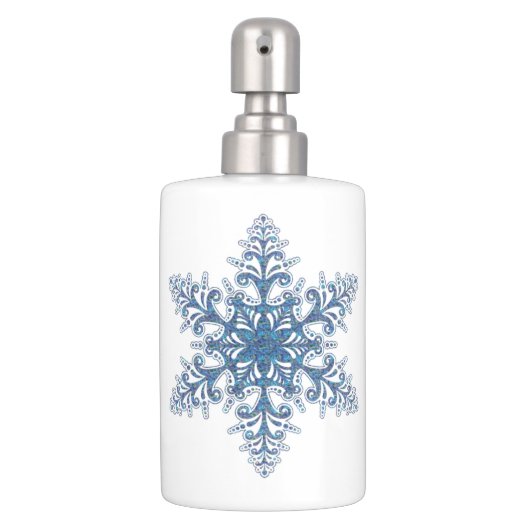 Blue Snowflake Bath Set (Front)