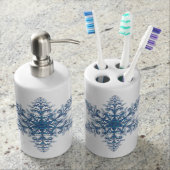 Blue Snowflake Bath Set (Front)
