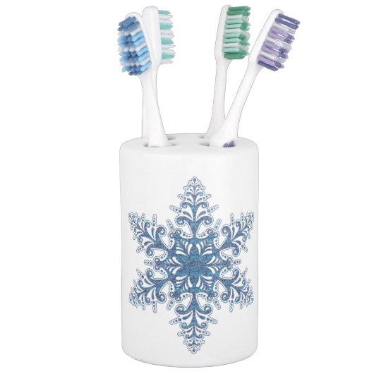 Blue Snowflake Bath Set (In Situ)