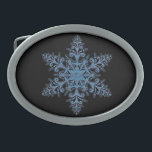 Blue Snowflake Belt Buckle<br><div class="desc">A cool belt buckle is one of the most versatile fashion items out there, and brings a little magic to any outfit new or old. Belts are an easy way to freshen up a dull look, and can be your special added touch that makes your style uniquely yours. Express yourself...</div>