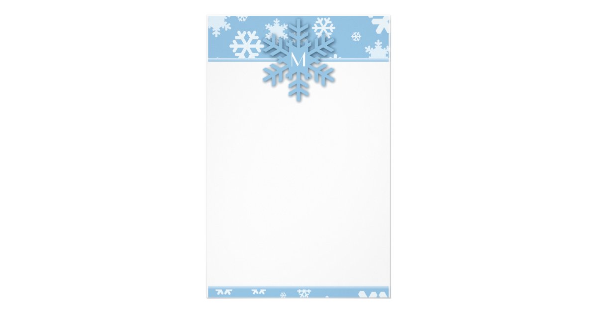 blue snowflake border with