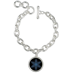 Blue Snowflake Charm Bracelet