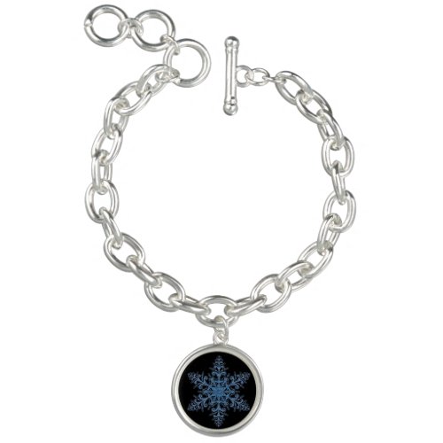 Blue Snowflake Charm Bracelet