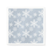 blue snowflake christmas baby shower birthday part napkins