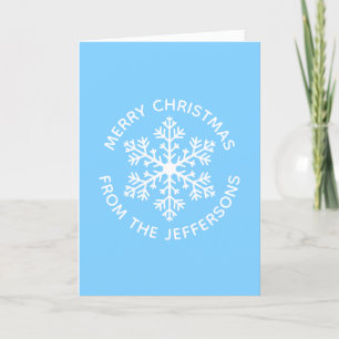 Blue Snowflake Christmas Card