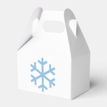 Blue Snowflake Christmas Favor Box