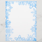 Blue Snowflake Christmas Stationary (Front)