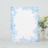 Blue Snowflake Christmas Stationary (Standing Front)