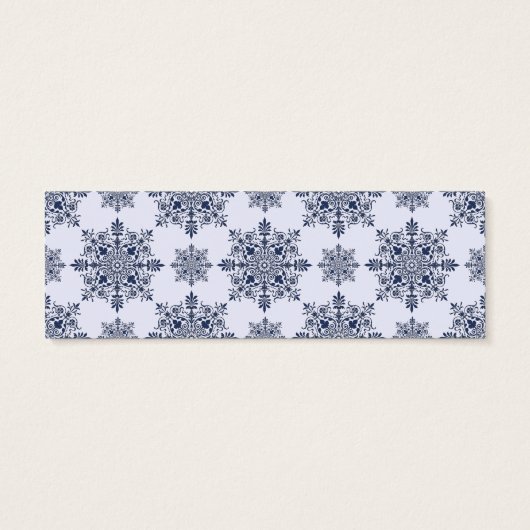 Blue Snowflake Damask Pattern (Back)