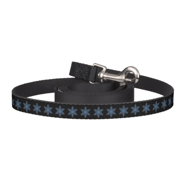 Blue Snowflake Dog Leash (Hook)