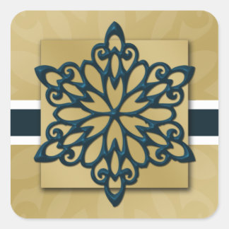 blue snowflake envelope seal