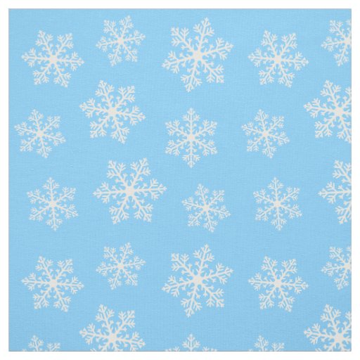 Blue Snowflake Fabric