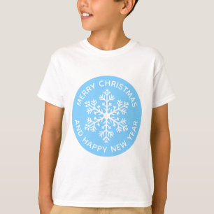 Blue Snowflake Festive T-Shirt (Child)