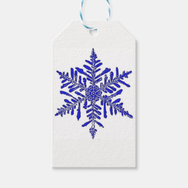 Blue Snowflake Gift Tag (Front)