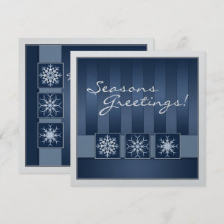 Blue Snowflake Holiday Party Invitation